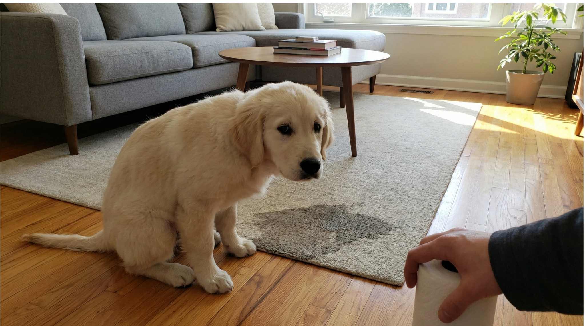 Cachorro fazendo xixi no lugar errado